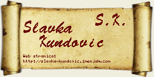 Slavka Kundović vizit kartica
